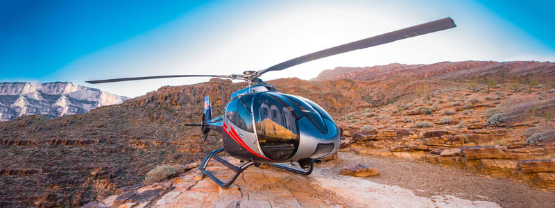 Grand Canyon West Helicopter Tour from Las Vegas (Dual Landing) - From the Las Vegas terminal toward the canyon