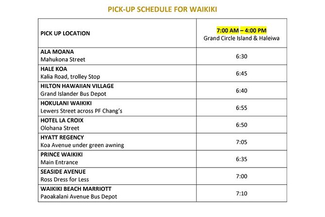 Grand Circle Island and Haleiwa 9 Hour Tour - Cancellation Policy and Refunds