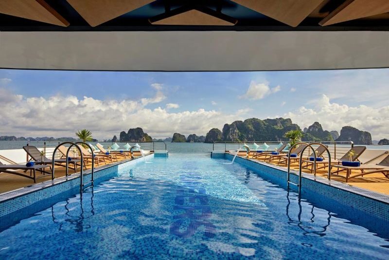 Grand Pioneer 3D2N Cruise: Ha Long Bay & Lan Ha Bay Tour - The ship, cabin and meals