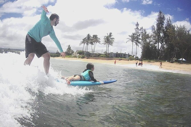 Group Surf Lessons for Beginners on the North Shore of Oahu - End Point