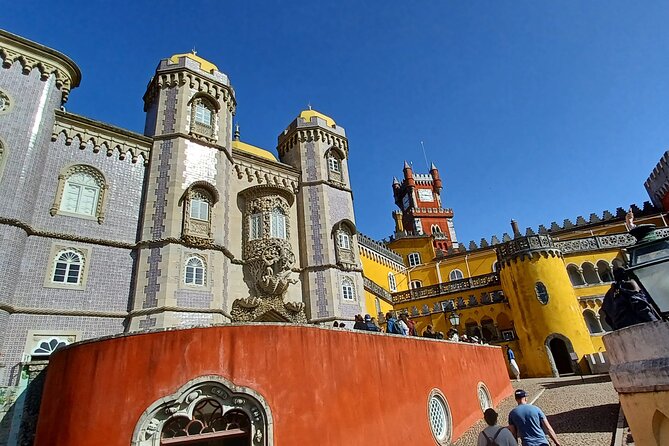 Group to Pena Palace, Sintra (pass by Regaleira) and Cascais - Unforgettable Views: Pena Palace From Afar