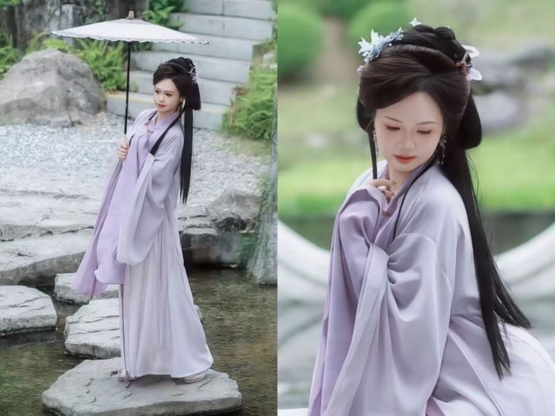 Guangzhou Xunhuajian Hanfu Photo Shoot Experience - Makeup and hair make the transformation