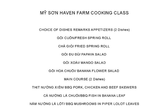 Guided Farming Cooking Class and My Son Sanctuary Discovery - Cancellation Policy and Weather Considerations