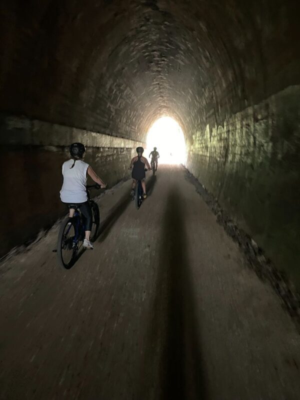 Guided Glow Worm E-Bike Tour in Byron Bay - Inside the abandoned railway tunnel