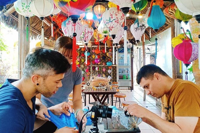 Guided Tour to Thanh Ha Pottery Village,Lantern Making Class & Basket Boat Ride - Lantern Making Class