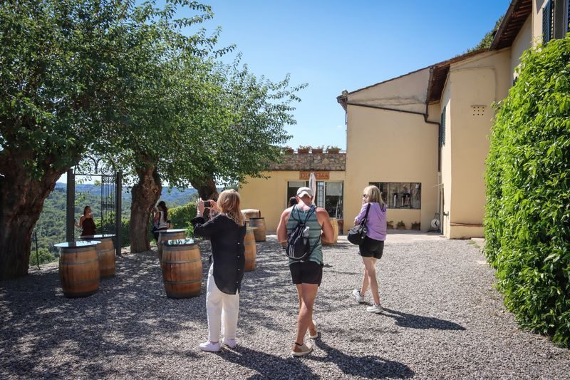 Guided Tuscany Chianti Drive: FIAT E-Car, Wine & Tuscan Lunch - A winery visit with wine and olive oil
