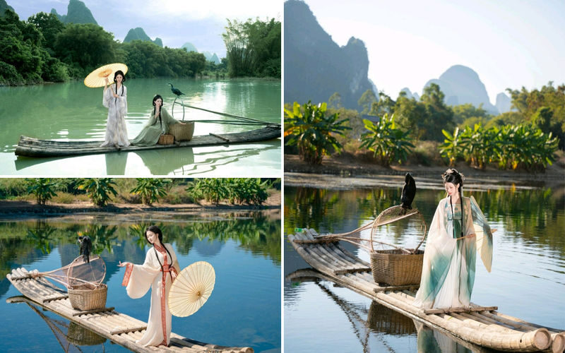 Guilin Yangshuo Hanfu Photography Experience (Hanfu Rental + Optional Photographer Outdoor Follow-up + Bamboo Raft Experience) - Makeup, hair, and the final look