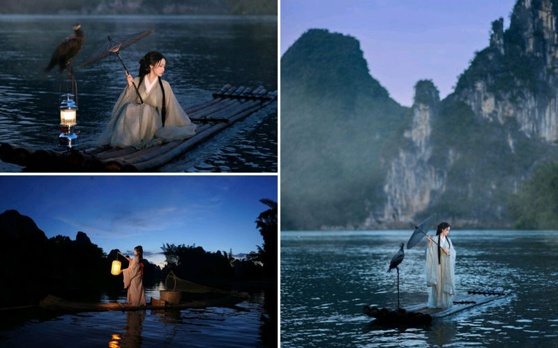Guilin Yangshuo Hanfu Photography Experience (Hanfu Rental + Optional Photographer Outdoor Follow-up + Bamboo Raft Experience) - The Yulong River and bamboo raft setting