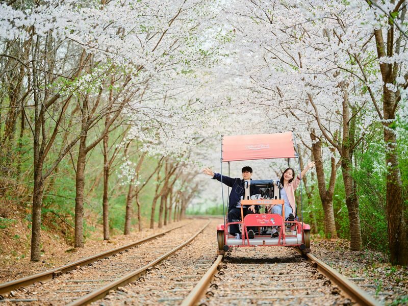 Gyeonggang Rail Bike Experience Ticket - Crossing the Bukhangang railway bridge