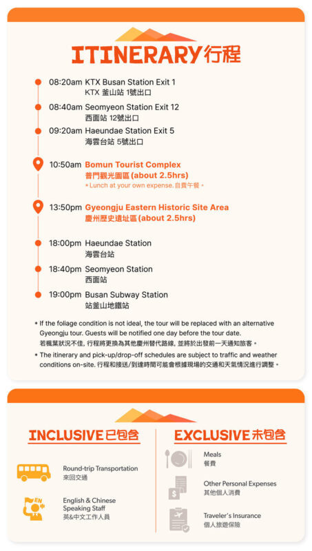 Gyeongju Autumn Foliage Day Tour from Busan - Should you book this Gyeongju day tour?