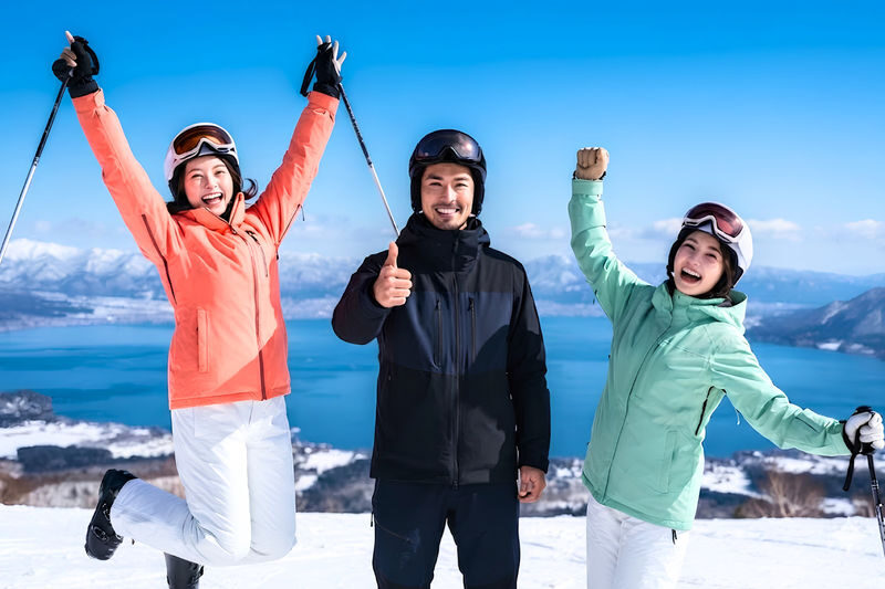 Hakodateyama Ski Resort Beginner Lesson & Snow Fun from Osaka - Lake Biwa comes into view from the gondola