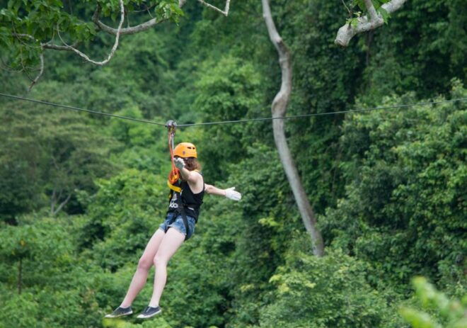 Half-Day Nam Song River Kayak Tour With Zipline or Tham None - Ziplining Through the Forest