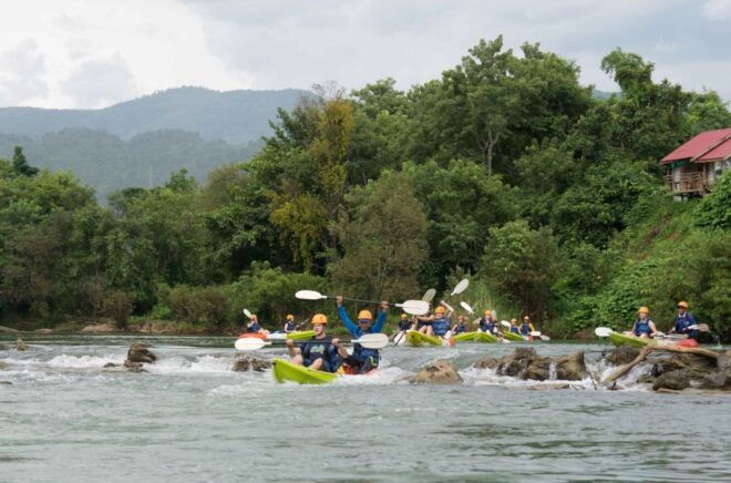 Half-Day Nam Song River Kayak Tour With Zipline or Tham None - Exploring Tham None Cave