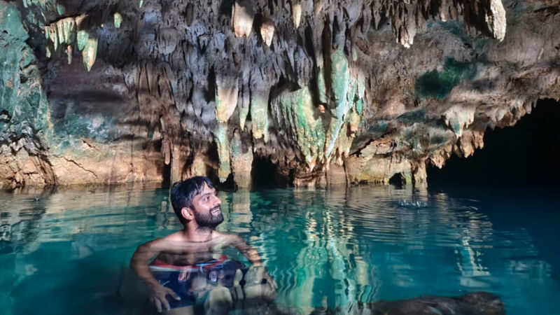 Half-Day Rangko Cave and Sand Island Tour from Labuan Bajo - A cave pool, then a sandbar
