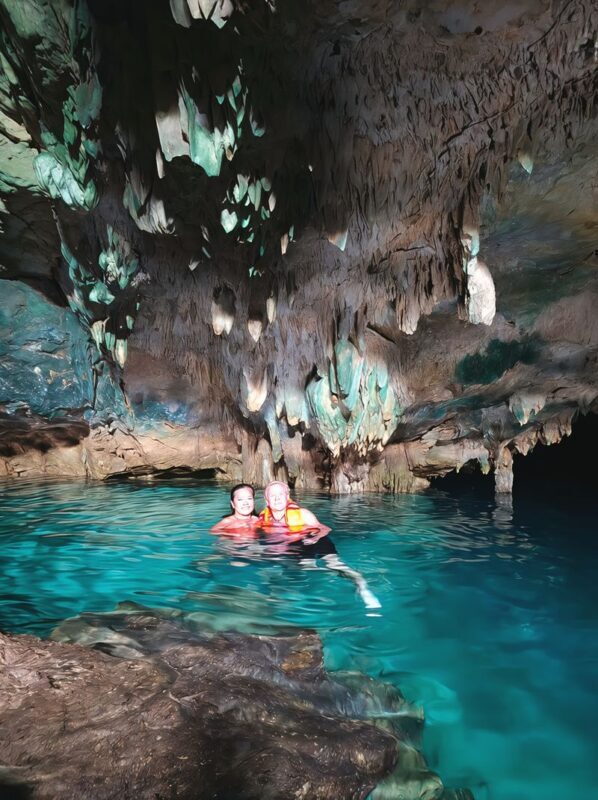 Half-Day Rangko Cave and Sand Island Tour from Labuan Bajo - Swimming beneath the stalactites