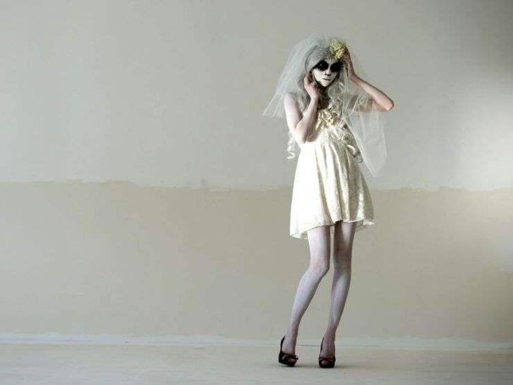 Halloween Haunted Wedding or Vow Renewal Photography - Capturing Spooky and Romantic Moments