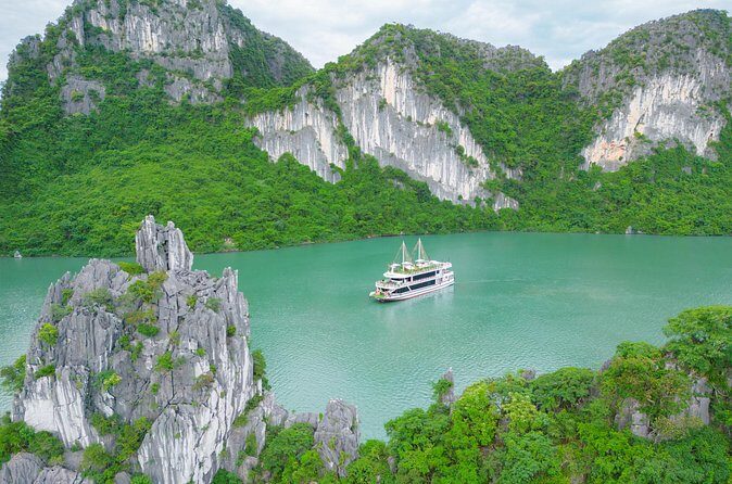 Halong Newest 5 Star Day Cruise with Buffet Lunch and Jacuzzi - Sunset and Afternoon Tea