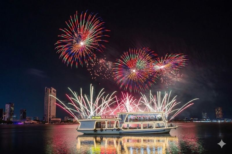 Han River by Night on My Xuan Cruise in Da Nang - Who will enjoy the ride most?