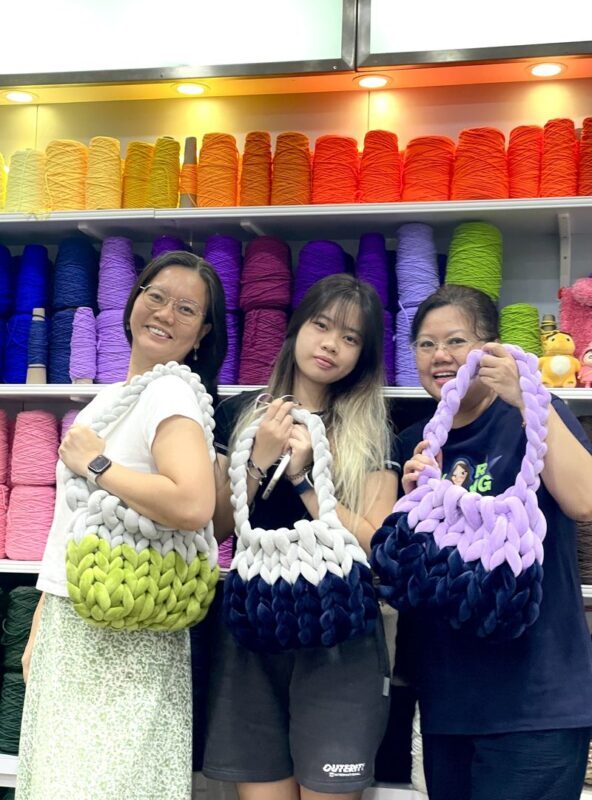 Handknit Velvet Bag Workshop in Singapore - Price, value, and what you take home