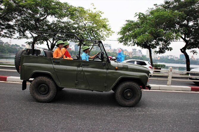 Hanoi Food Culture Sight Fun By Vietnam Legendary Army Jeep - Use of Helmet for Safety