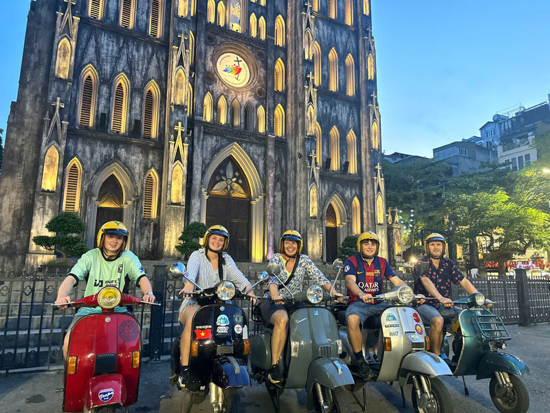 Hanoi Food Tour by Vintage Vespa - Ceramic Road, lakes, and Long Bien Bridge