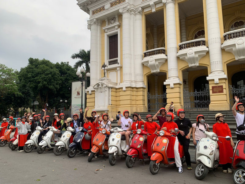 Hanoi Half-Day City Highlights Vespa Tour with Female Rider - Food is part of the outing