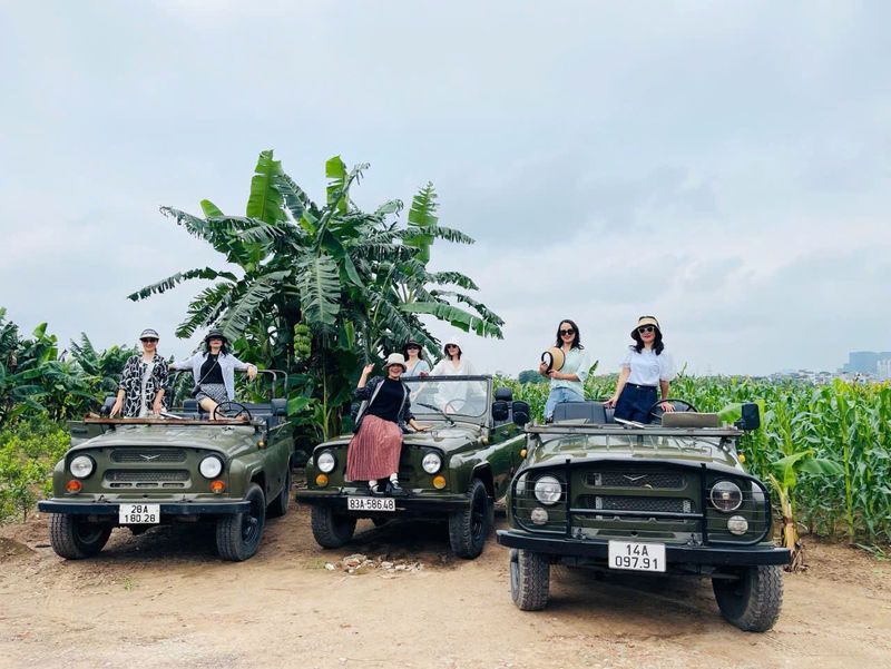 Hanoi: Half-Day Jeep Tour with City Highlights & Local Eats - Banana Island: farms, fruit and a slower pace