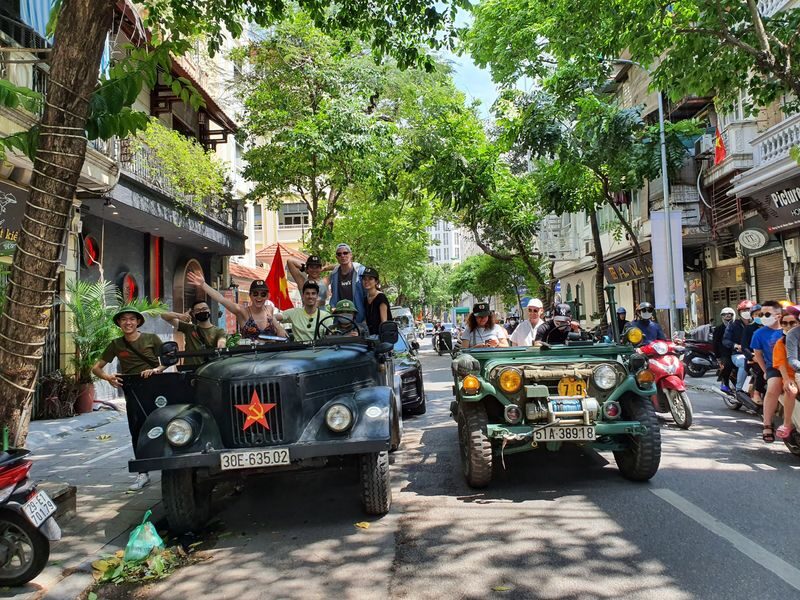 Hanoi Half Day Tour With Train Street Visit & Food by Vintage Army Jeep - Guides who make the history easier to follow