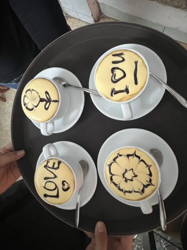 Hanoi History Coffee Tour - Egg coffee beside Hoan Kiem Lake