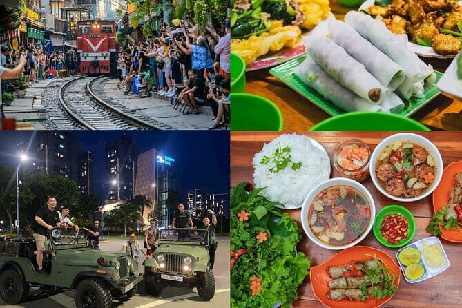 Hanoi Jeep Night Street Foodie Tour, Train Street and Egg Coffee - The Itinerary: What to Expect from Start to Finish