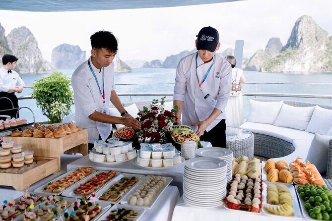 Hanoi to Ha Long and Lan Ha Bay Day Tour with 5Star Luxury Cruise - Savoring the Fusion Lunch with Panoramic Views