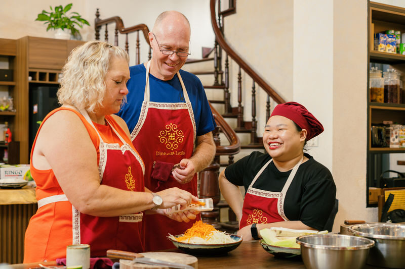 Hanoi Vegetarian Cooking Class: Free Wine Tasting & Recipe Book - From the market basket to the cooking table