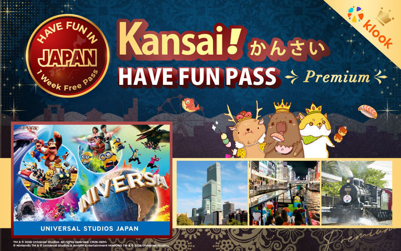 Have Fun in Kansai Premium Pass (Includes Universal Studios Japan) - A bundle, not an unlimited Kansai pass