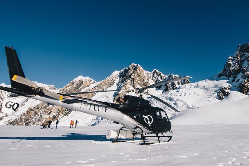 Helicopter Experience in Tasman Mount Cook - From Tasman Terminal Lake to the alpine landing