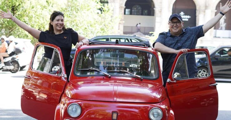 Hello Beautiful: Fiat 500 Vintage Tour in Rome With Aperol Spritz - Itinerary Highlights