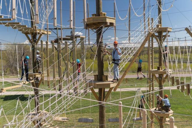 Henderson, Minnesota: High Ropes Obstacle Course Experience - Safety and Equipment Provided