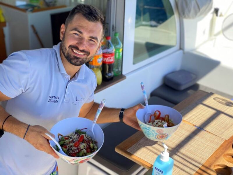 Heraklion Luxury Catamaran to Dia: Gourmet Lunch & Open Bar - Frequently Asked Questions
