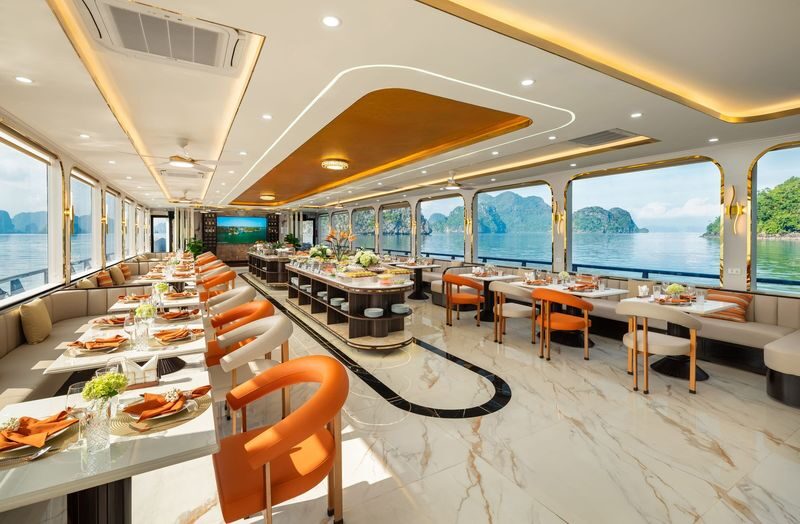 Hercules Grand Luxury Day Cruise: Ha Long Bay, Sung Sot, Ti Top - Sunset on the way back