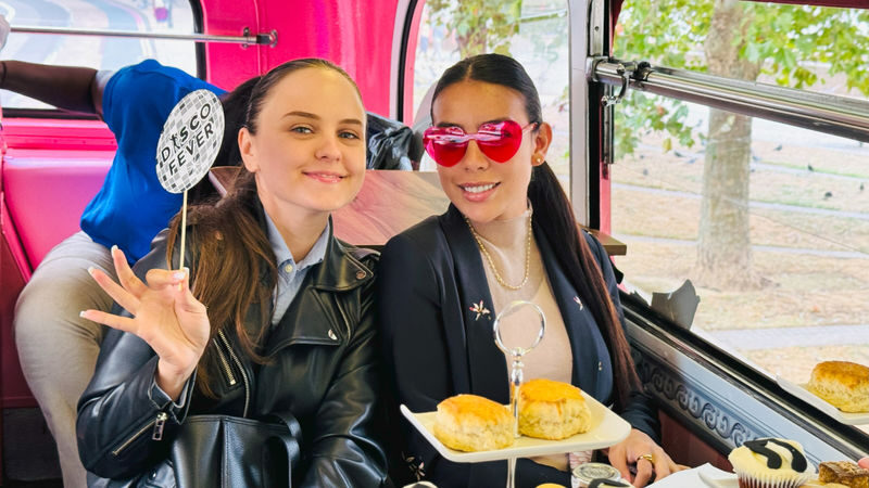 "Here We Go Again" London Afternoon Tea Bus - A London tea room with wheels