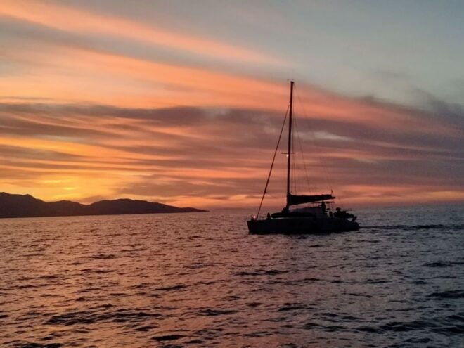 Hersonissos: Sunset Private Catamaran to St George Bay - Inclusions and Amenities