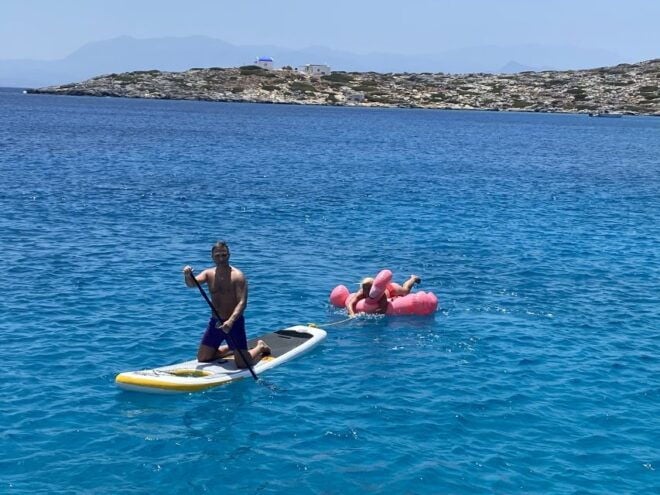 Hersonissos: Sunset Private Catamaran to St George Bay - Pricing and Availability