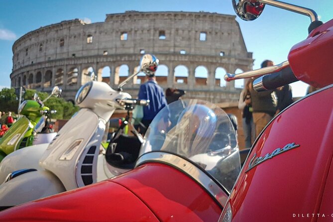 Highlights of Rome Vespa Sidecar Tour in the Afternoon With Gourmet Gelato Stop - Meeting and Pickup