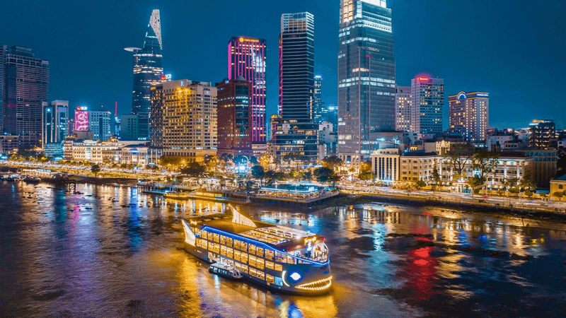 Ho Chi Minh City Night Tour: Hop-On Hop-Off Bus & Saigon River Dinner Cruise - At a glance
