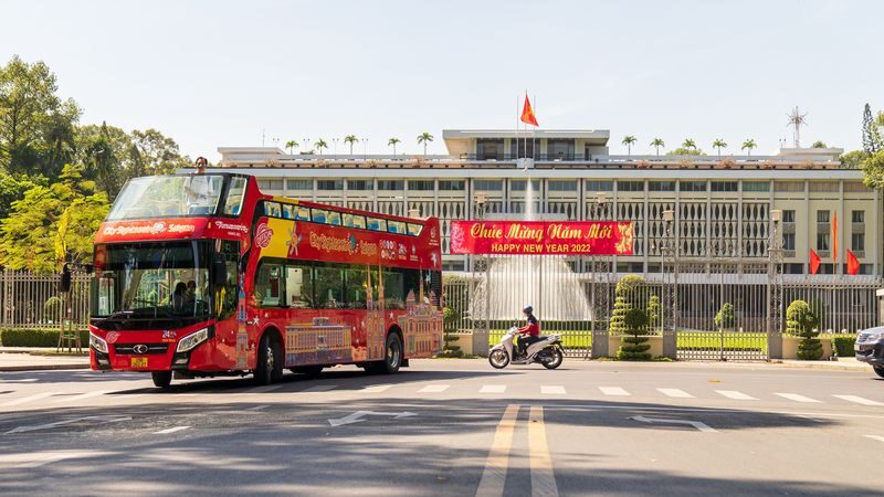 Ho Chi Minh City Sightseeing Double-Decker Bus Ticket by City Sightseeing - Cathedral, post office and Independence Palace