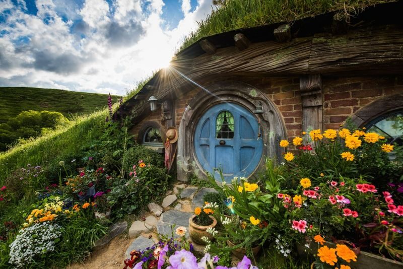 Hobbiton and Lord of the Rings Movie Set Tour - Hobbit Holes, the Mill, and the bridge