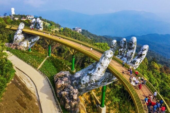 Hoi an to Hue by Private Car via Hai Van Pass, Golden Bridge - The Marble Mountains