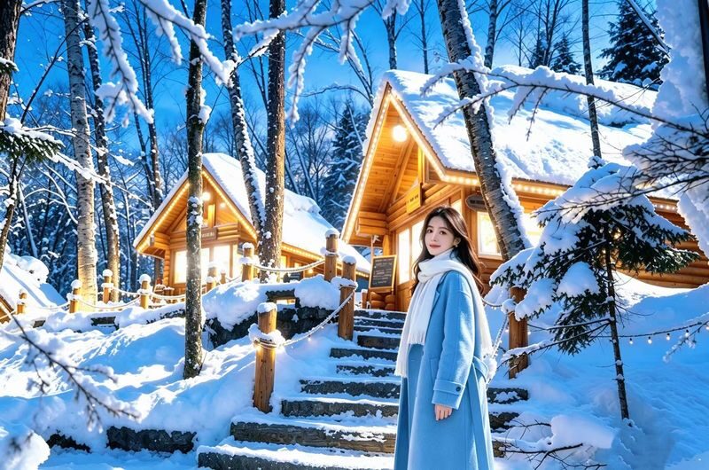 Hokkaido Classic Fun Photo-Op Day Tour: Winter-Limited Optional Snowmobile Experience + Popular Photo-Op + Magical Illumination Tour | Departing from Sapporo (Multiple itineraries available / Chinese and English service) - The Christmas Tree and Ken and Mary Tree