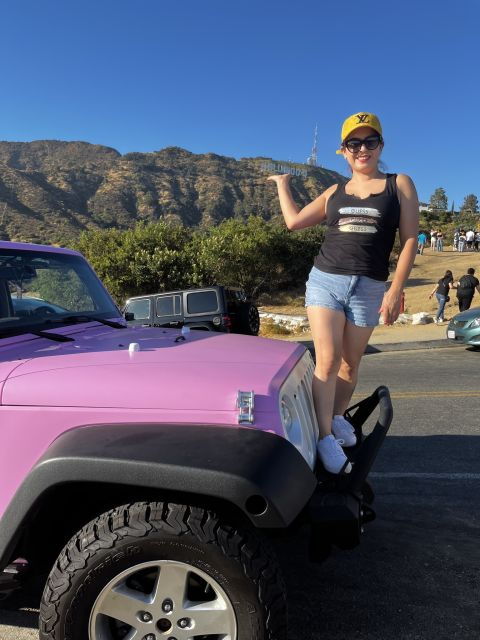 Hollywood Sign Private Tour on an Open Pink Jeep - Tour Details