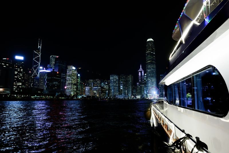 Hong Kong Starlight Night Tour Western-style luxury yacht cruises - What the yacht and open deck add