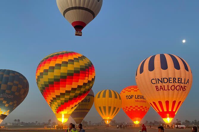 Hot Air Balloon Experience In Luxor With Transfers Included - Luxor at sunrise, seen from above
